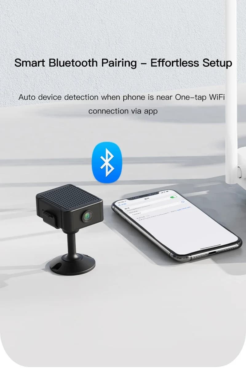 Mini telecamera di sicurezza 4K per interni Visione notturna Durata della batteria 4H Avvisi di rilevamento del movimento Archiv