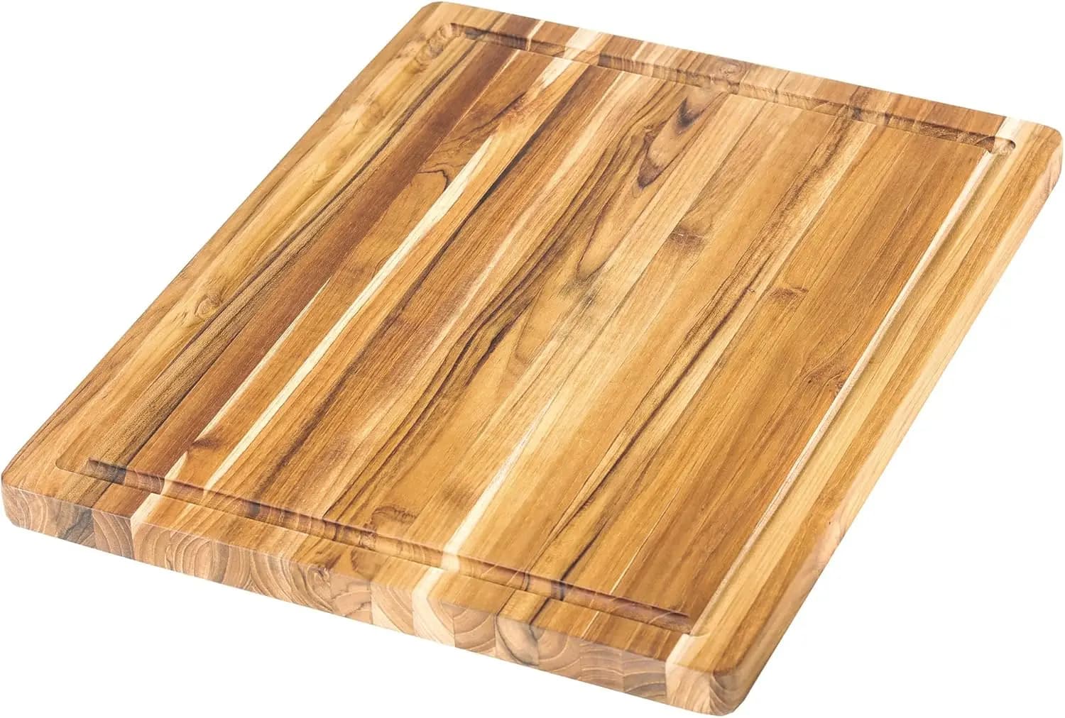 Tagliere in Legno Medio con Scanalatura per Succhi, 18x14 Pollici, Leggero Reversibile Compatibile con i Coltelli, Regalo di Natale per Uomini e Donne