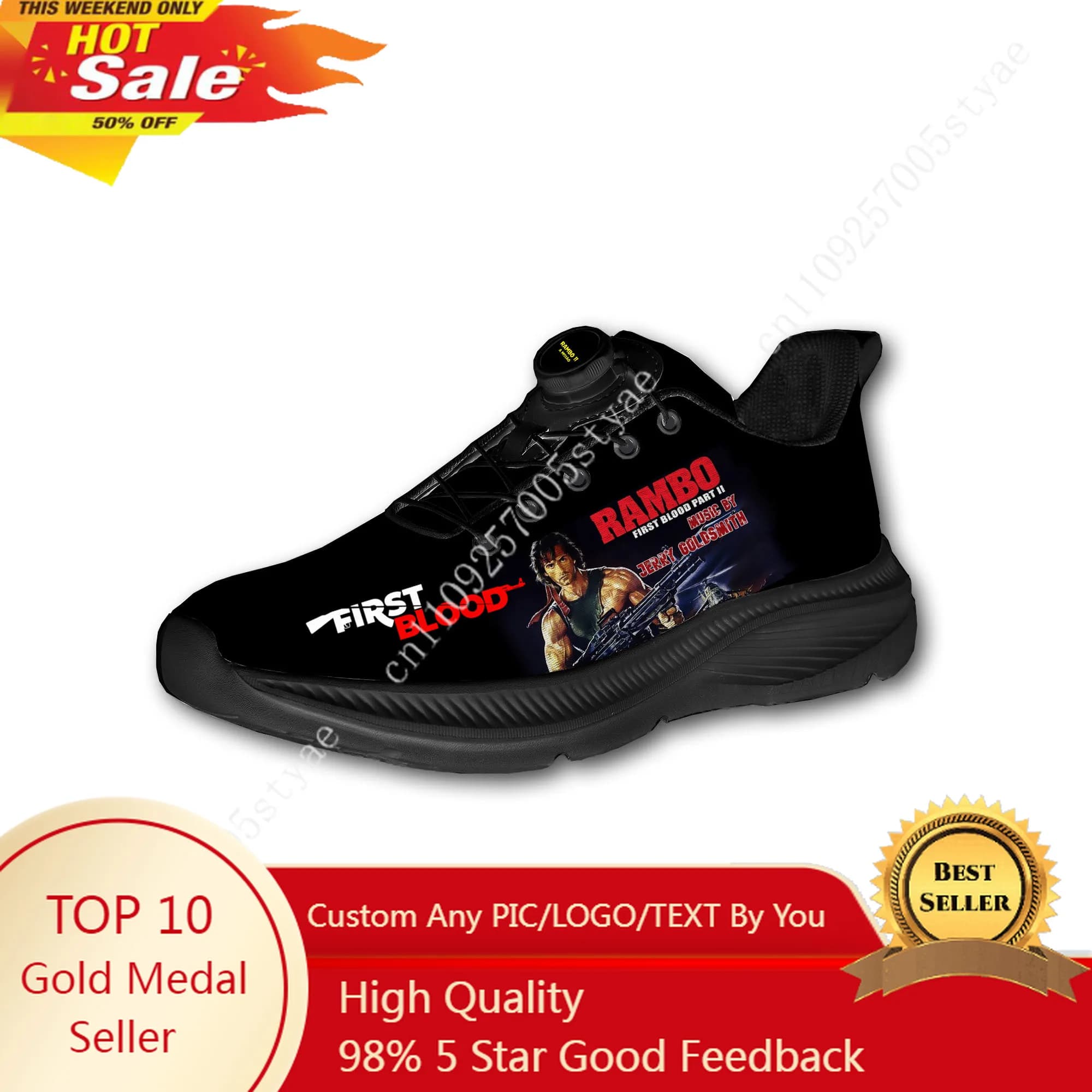 Scarpe da corsa fuoristrada John Rambo First Blood da uomo e da donna, scarpe da trekking con bottoni rotanti senza lacci