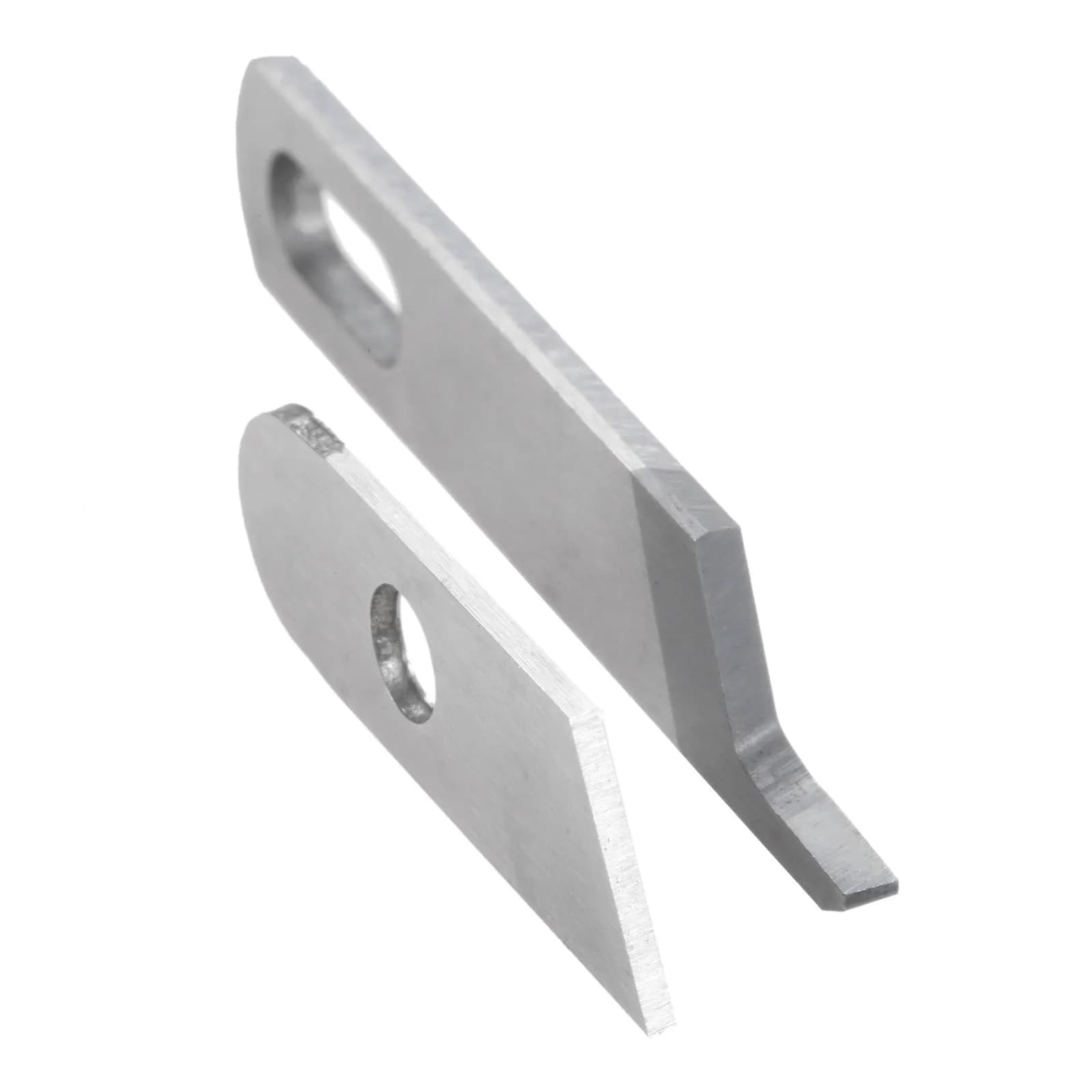 Lama di coltello superiore e inferiore per macchina da cucire in acciaio 2 pezzi/set adatta per Singer 14CG744 14CG754 per macchina da cucire Consew Pfaff Argento