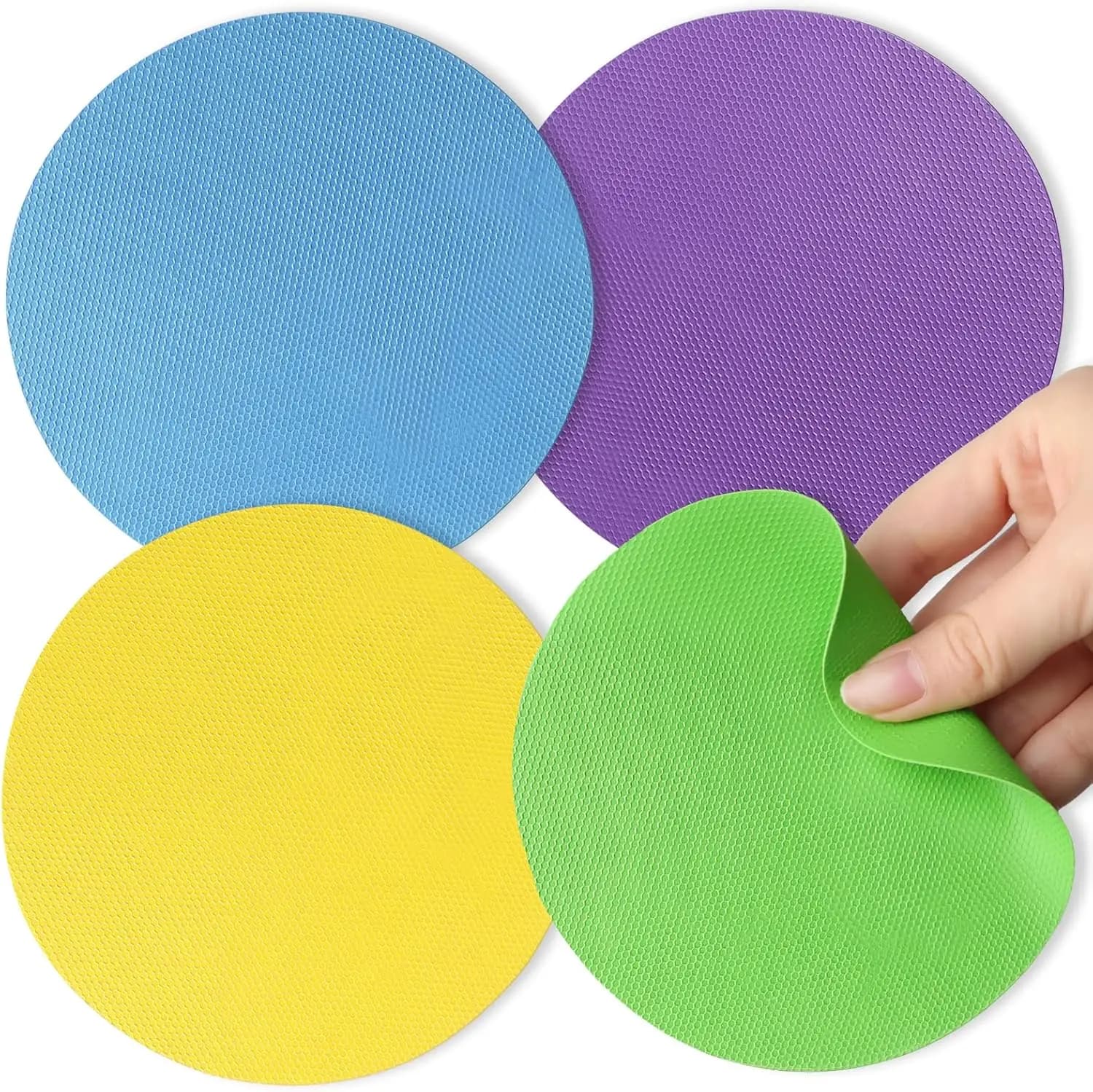 Set di 4 Cuscinetti in Gomma Rotondi per Aprire Barattoli, Antiscivolo e Termoisolanti, Utensile da Cucina per Apertura Facile