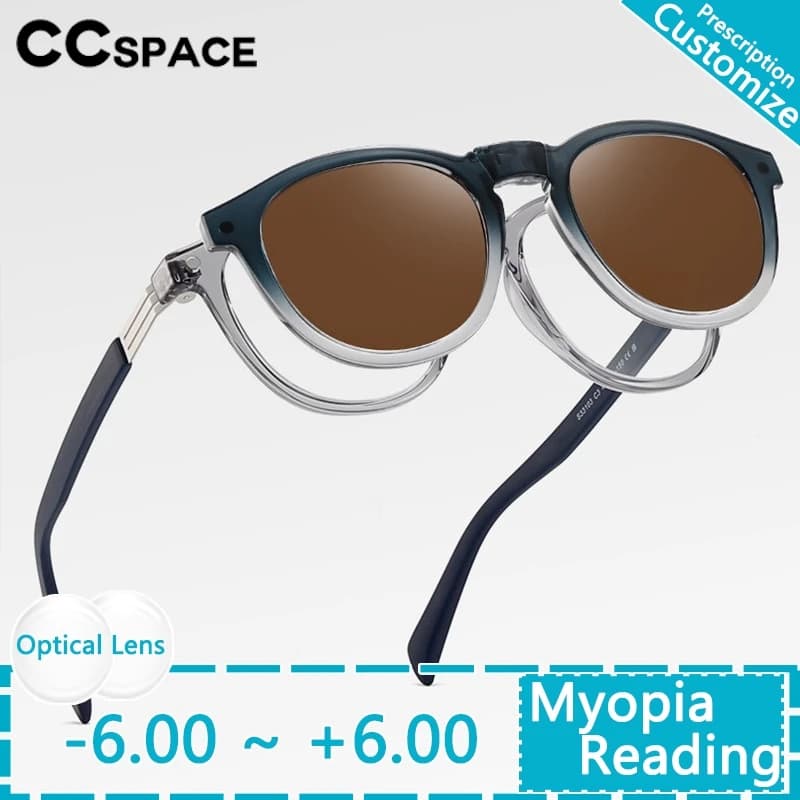 Men Women Polarized Optical Magnetic Sunglasses Clip fold Magnet Clip on Sunglasses Customized prescription Night vision lenses