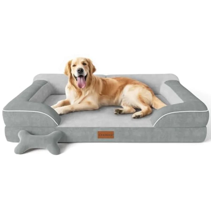 Cuccia per Cani Extra Large Ortopedica con Gel Rinfrescante e Memory Foam, Impermeabile, XL, con Rivestimento Rimovibile e Lavabile, 42 Pollici