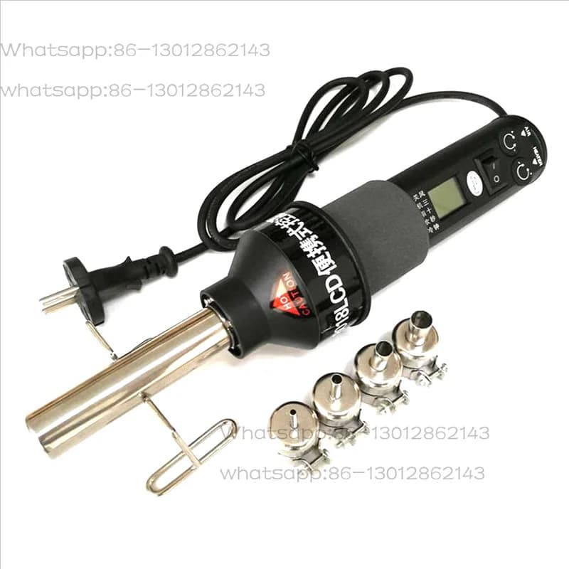 GJ-8018 110V/220V lcd portable temperature control hot air gun digital display heat gun With Nozzle
