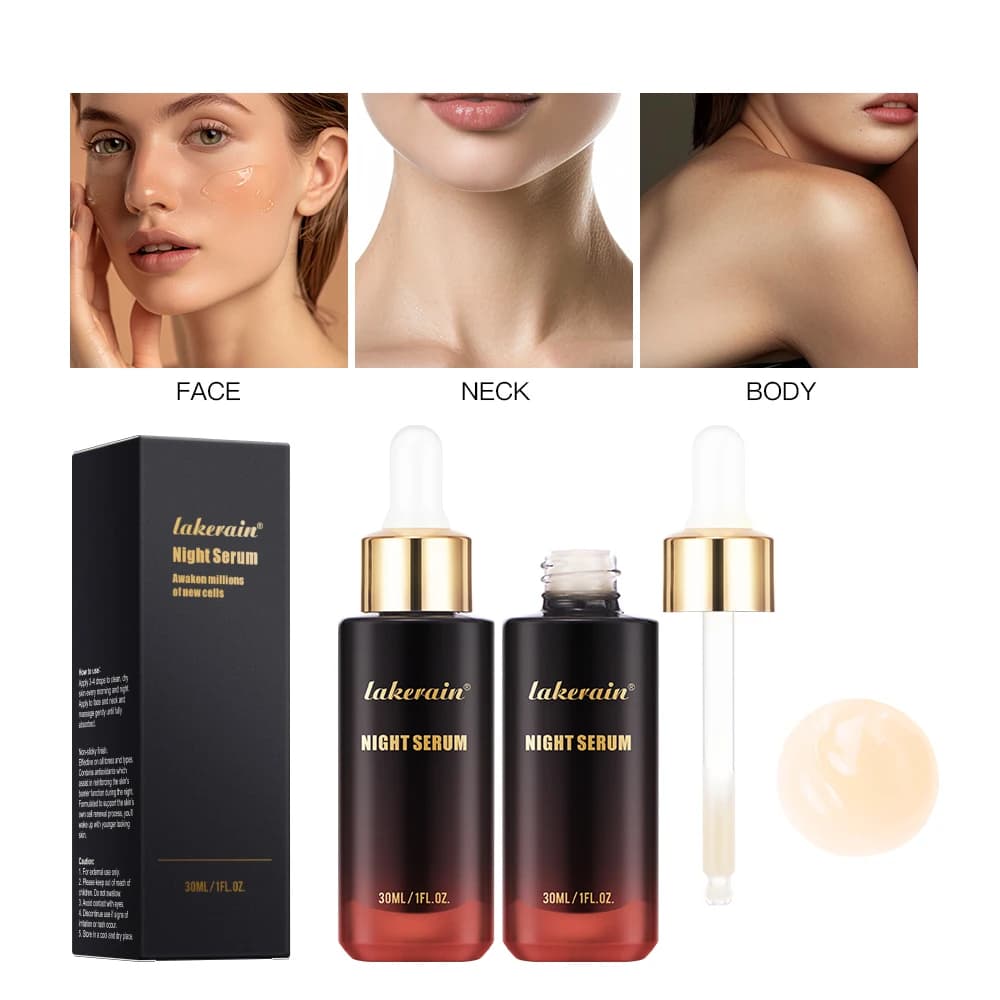 Siero notturno vitamina B5 riparazione notturna avanzata rughe lisce sincronizzate complesso antiossidante multi-recupero Unisex 30ml