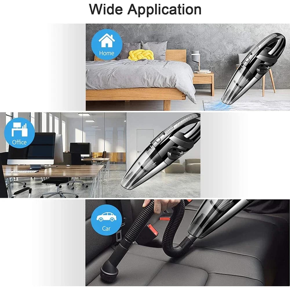 Car Vacuum Cleaner Wireless Vacuum Cleaner Wet and Dry Mini Car Hoovers USB Rechargeable Strong Suction for Car Home Office