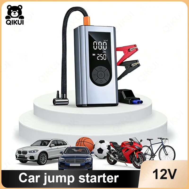 Avviatore d'Emergenza Portatile per Auto con Compressore d'Aria, Power Bank per Batterie di Veicoli 12V, Camion e SUV