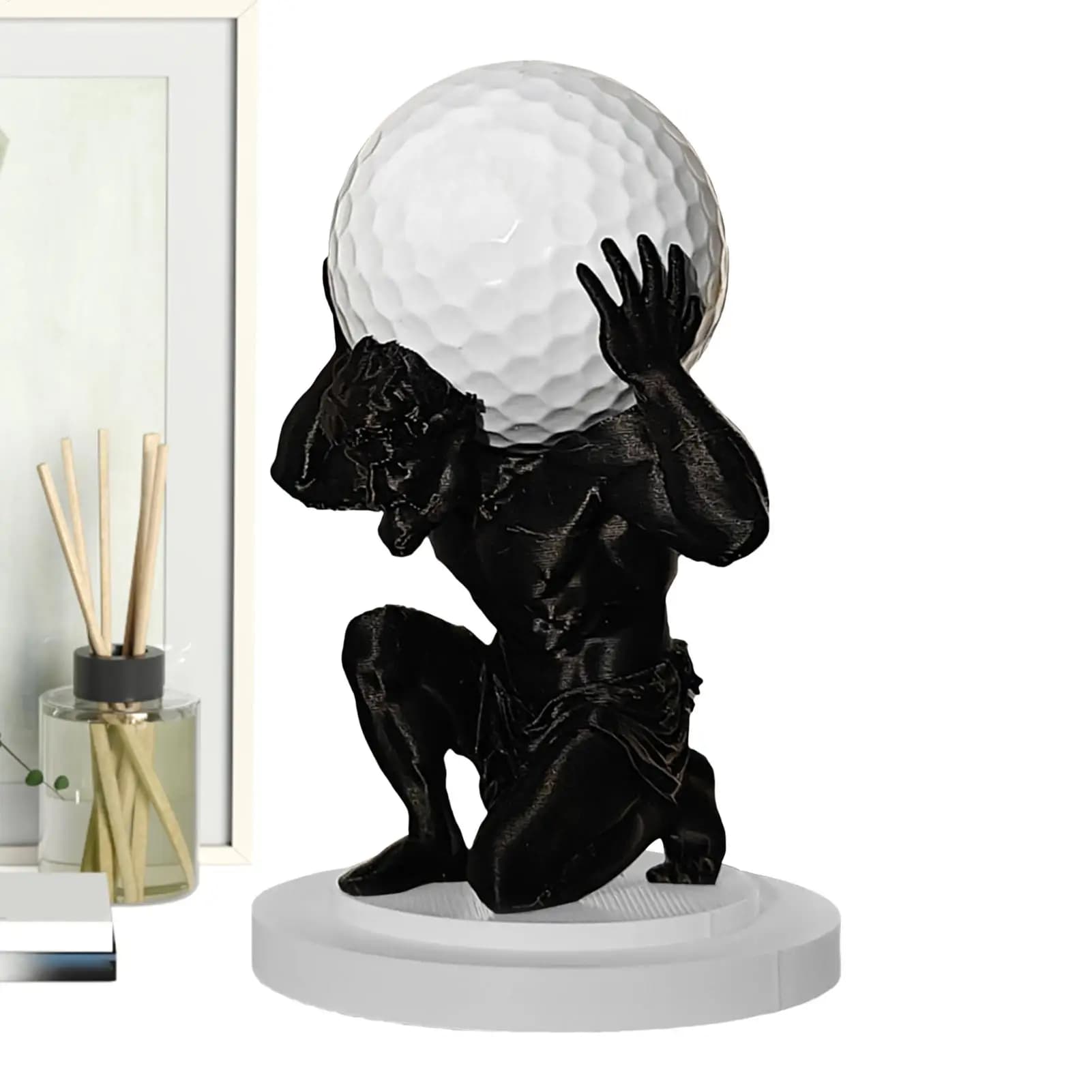 Espositore per Palline da Golf dal Design Artistico, Collezione e Conservazione, Porta Palline Scultoreo per Sportivi, Uomini, Donne, Atleti, Golfisti, Mamme