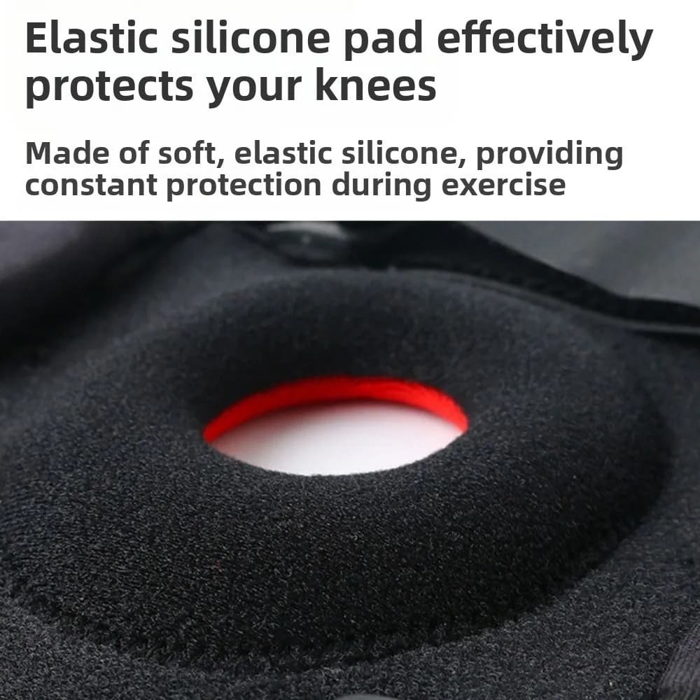 Ginocchiera a Compressione con Stabilizzatori Laterali, Protezione per Ginocchio, Ginocchiera a Fascia con Rotula Aperta, Supporto Traspirante per Ginocchio