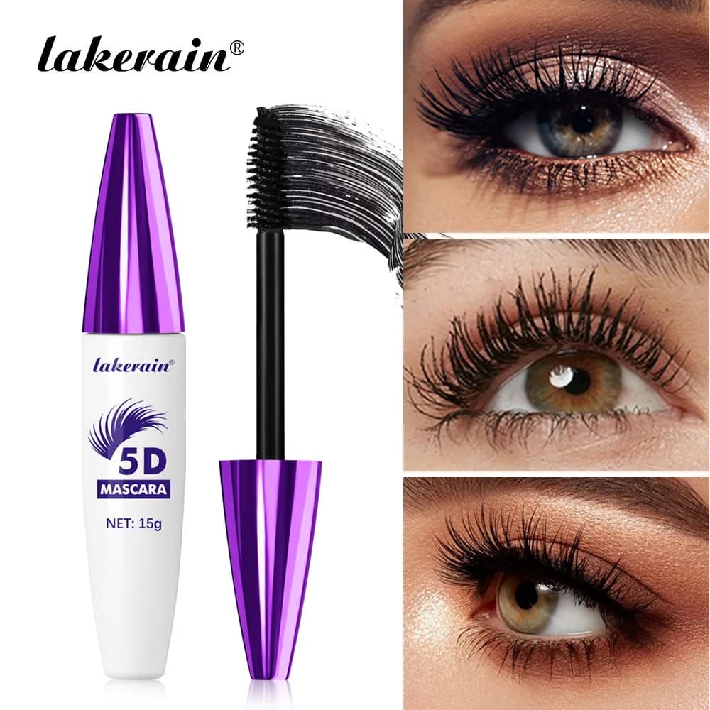 Red Wine 5D Mascara Eyelashes Lengthening Long-Lasting Intense Black Waterproof to Nourishing Waterproof Fast Dry Lsting Makeup