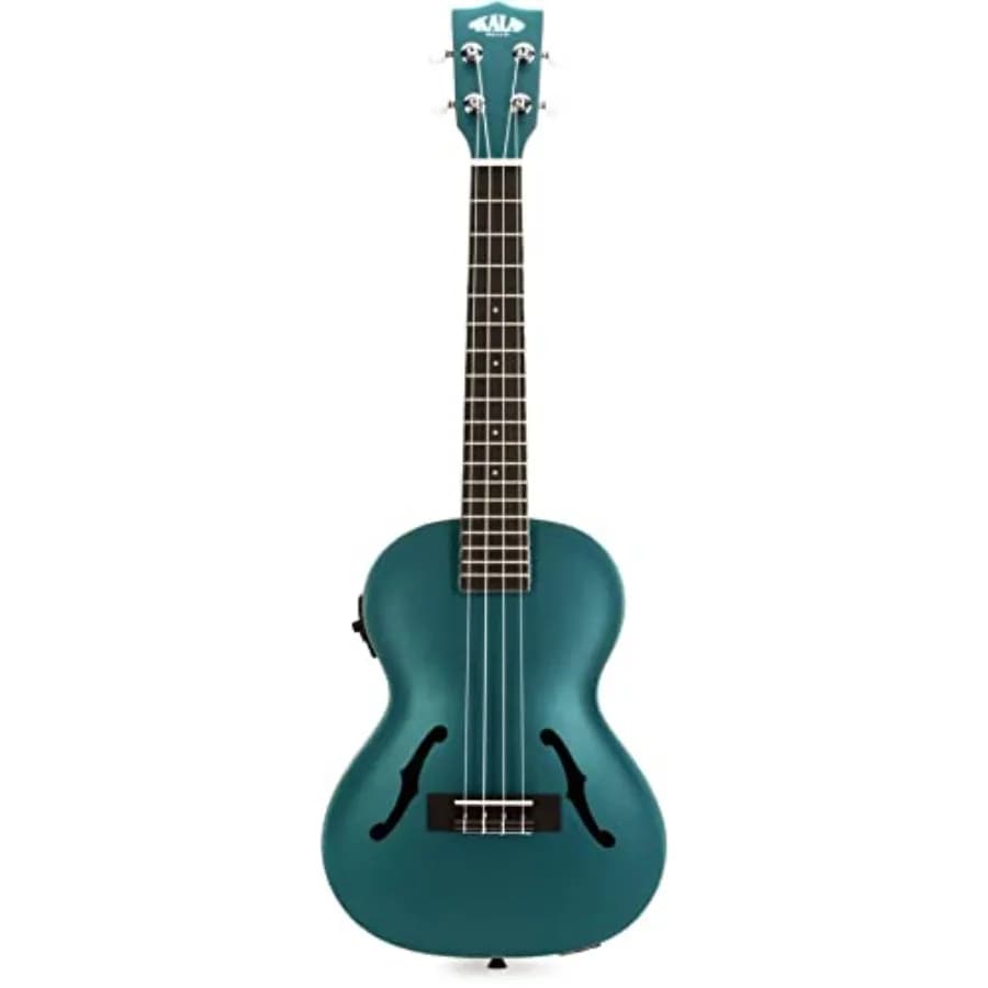 Tenor ukulele for music performance, mahogany body, green finish, smooth fretboard and balanced tone