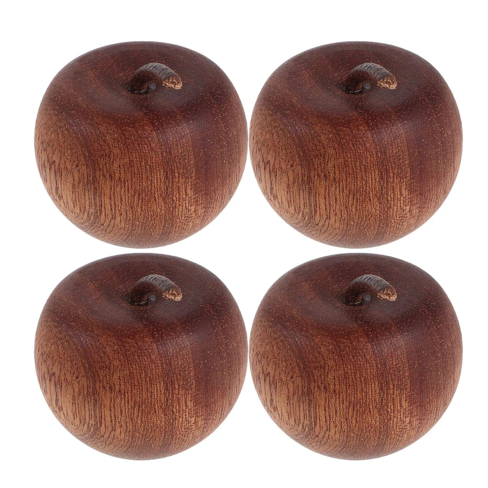 Set di 4 Diffusori di Aromi in Legno a Forma di Frutta, Diffusore di Oli Essenziali con Venature Naturali del Legno per Casa, Ufficio, Camera da Letto, Soggiorno