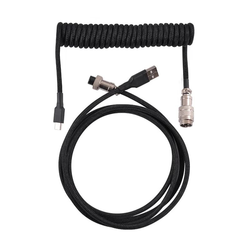 Cavo a spirale per tastiera meccanica di tipo C Tipo C USB Tastiera meccanica Aviatore Computer desktop Cavo connettore aeronautico Max 3 m