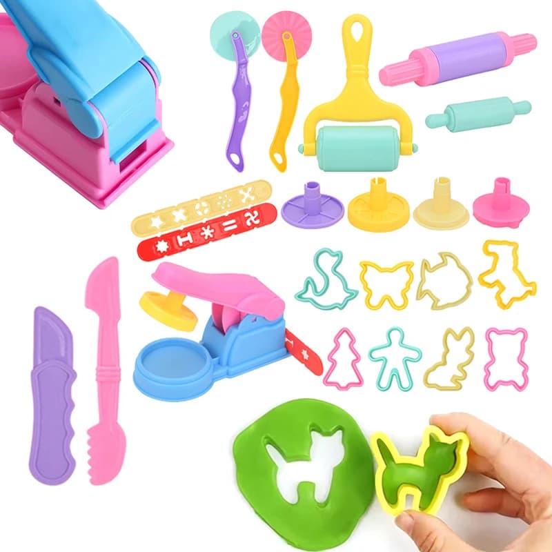 Clay Tools Plastic Kitchen Pretend Game Animal Molds Dough Noodle Machine Colorful Handcraft Playhouse Toys Boys Girl Favors ZYF