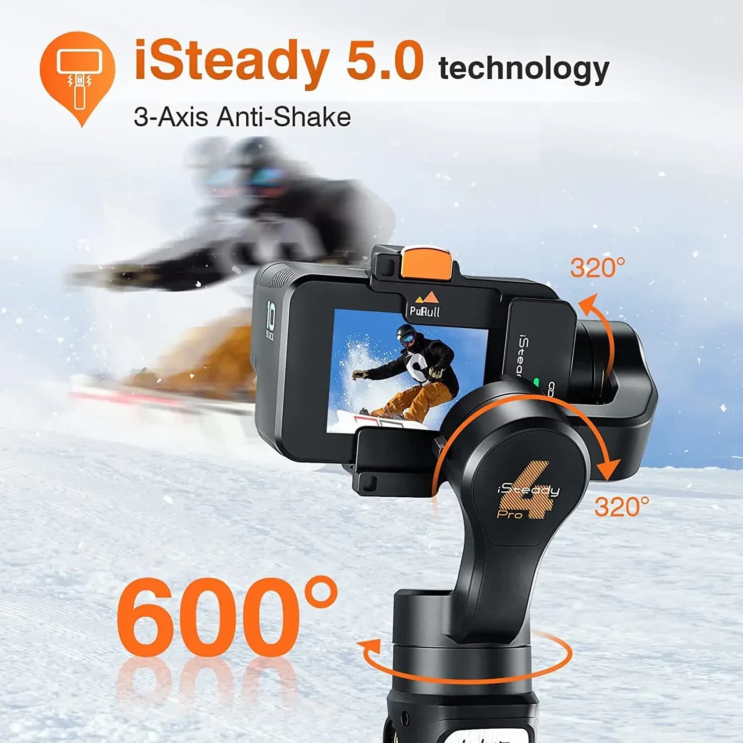 Hohem iSteady Pro 4 Gimbal Foldable 3 Aces for GoPro, DJI Osmo and Insta360 One R. Portable Stabilizer for Selfie Stick