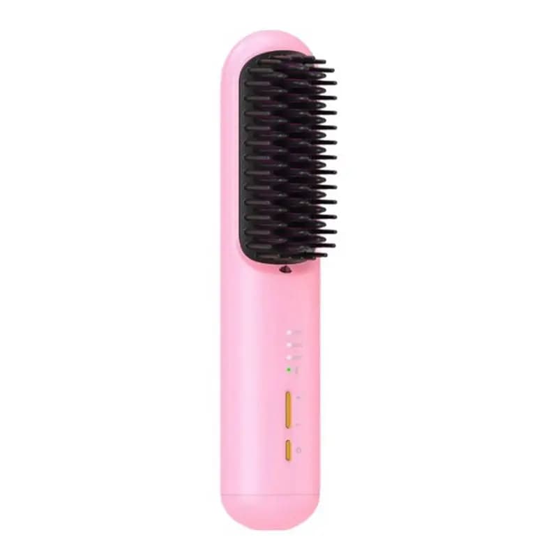,LOVE aRechargeable hair plate with negative ion technology, double-use hair curly electric comb