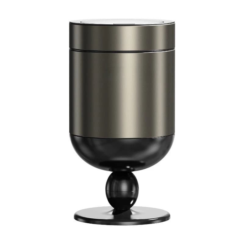 Vintage High-Leg Trash Can, Large Capacity Stainless Steel Waste Bin with Lid & Wheels for Living Room Bedroom Kitchen