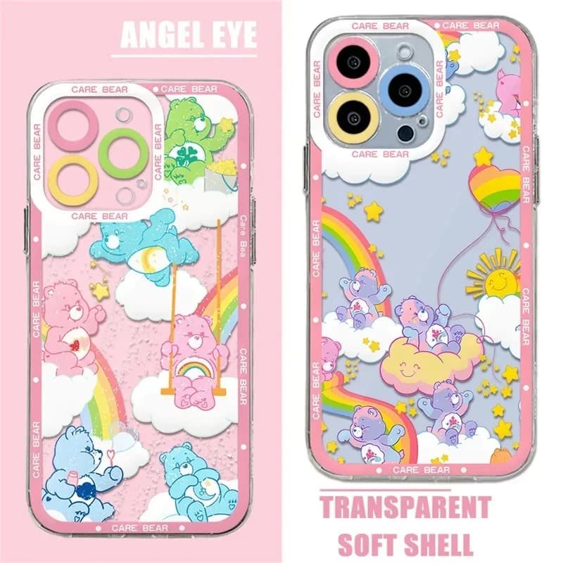Swing Colorful C-Cares B-Bears Case for iPhone 17 Air 16 E 15 14 Plus 13 12 Mini 11 Pro Max Shockproof Silicone Edge Soft Cover