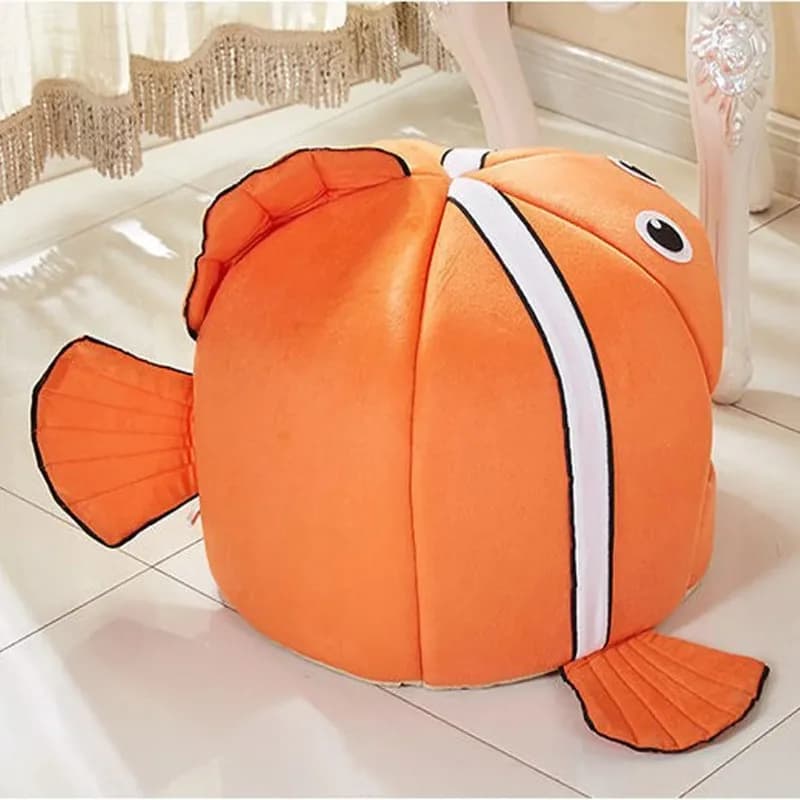 Divertimento letto per animali domestici a tema pesce pagliaccio domestico Nido creativo per cartoni animati adatto per gatti e cani universale per tutte le stagioni con un design spazioso