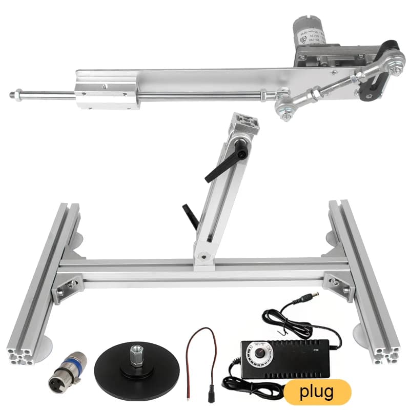 Attuatore lineare telescopico regolabile con corsa da 30 mm-150 mm con controller di potenza 200 giri/min Connettore/ventola/staffa opzionale 3XLR