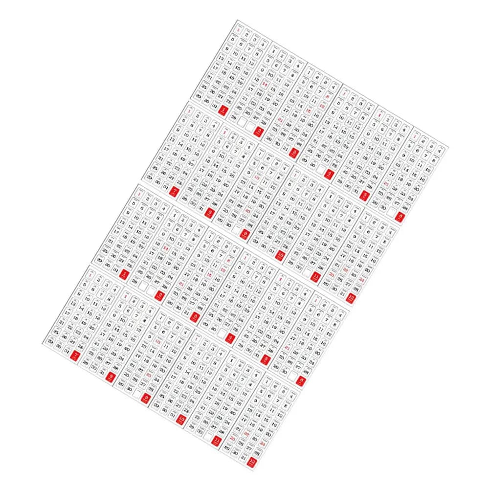 24 Fogli di Etichette Adesive per Calendario, per Pianificazione Mensile, Monitoraggio Quotidiano, Organizzazione Quaderni, Gestione del Tempo, Planner