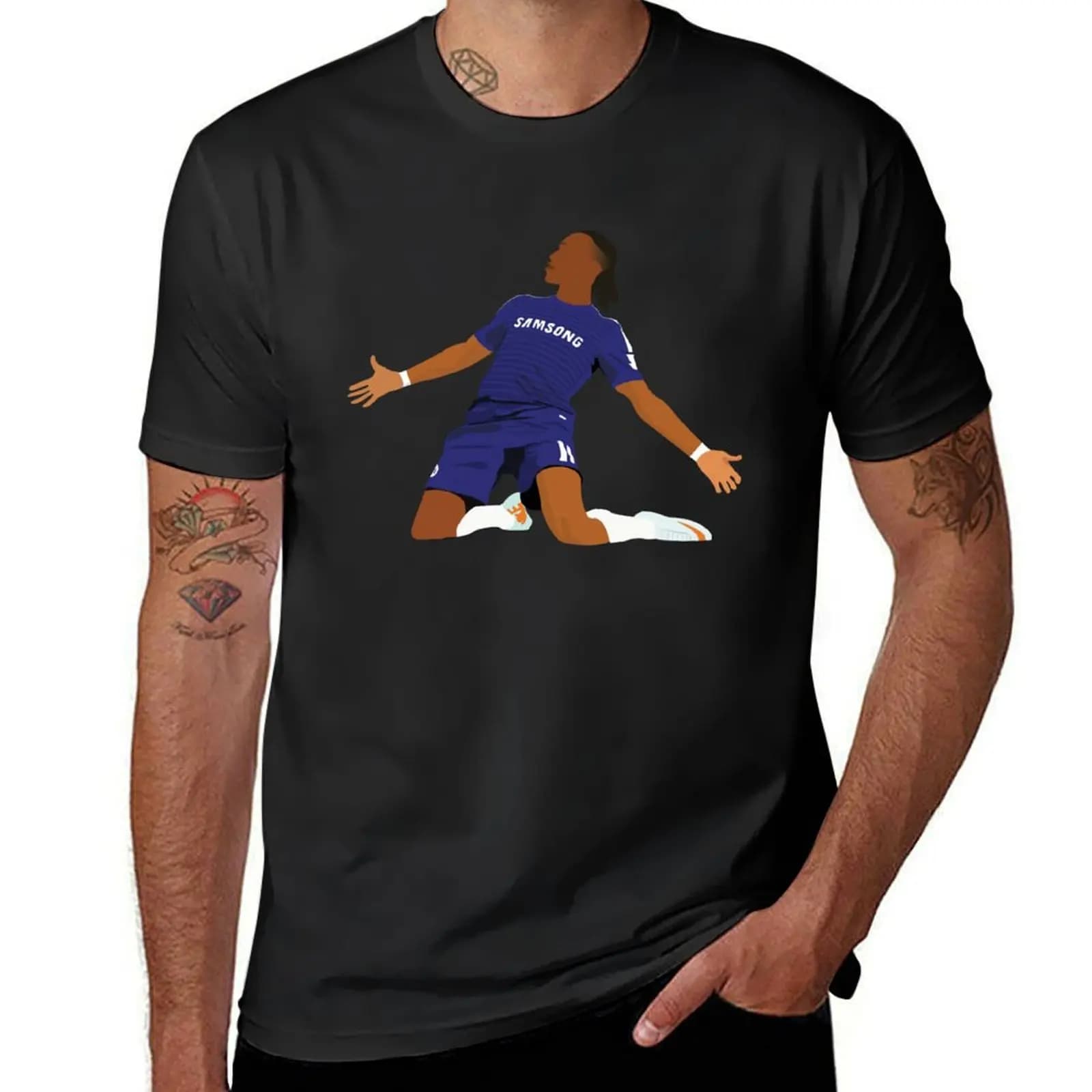 Drogba (Chelsea) t-shirt vestiti estetici per un ragazzo plus size top designer t shirt uomo