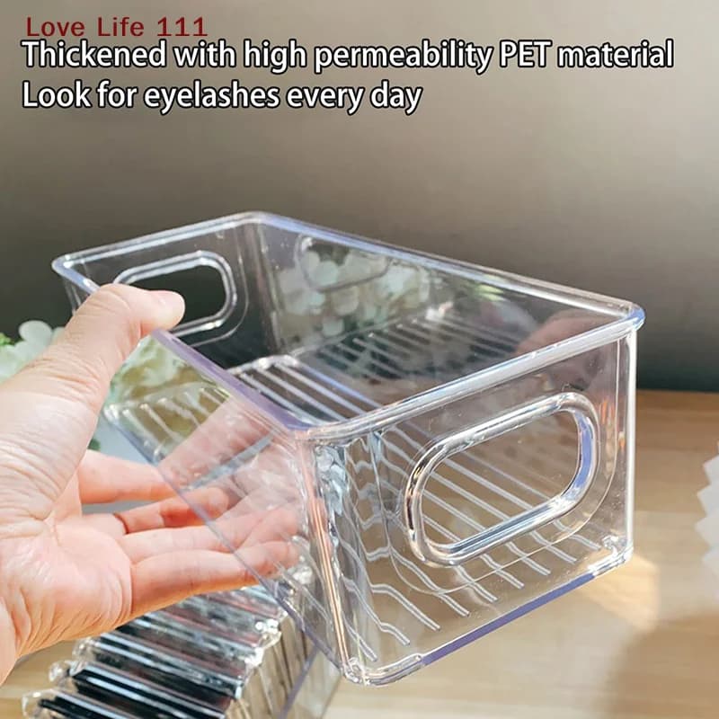 New transparent eyelash box Organizer for makeup Fined eyelashes Collar for pallets Supports Graft Extension Eyelashes