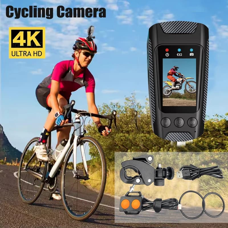 HD 4K 60fps Action Camera Bike Helmet Motorcycle Camera 1080P Outdoor Sports Cam 2 Inch Screen DV 20MP Driver Bicycle Recorder