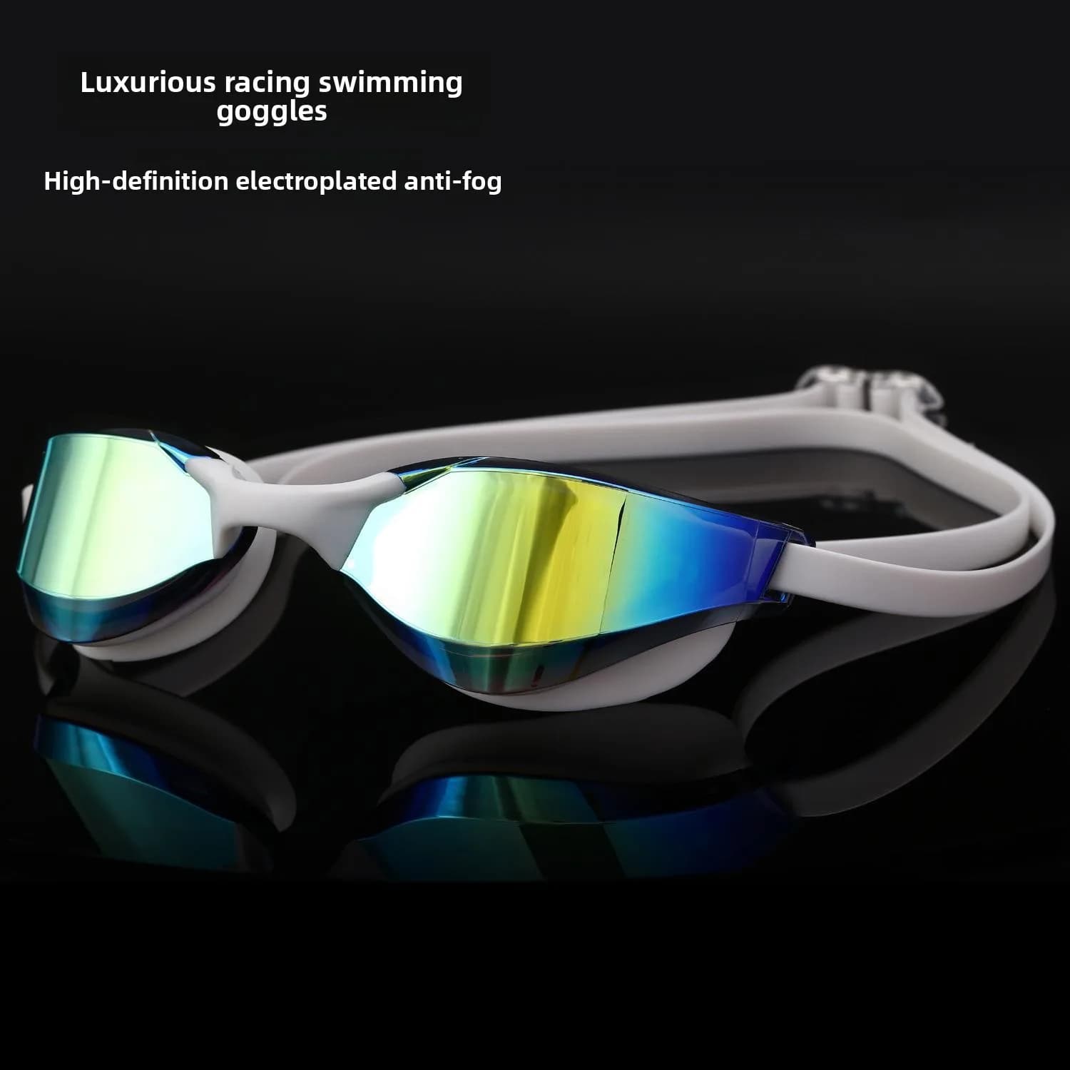 Professional Swimwear for Adults, Antifog, Electroplated, for Training and Race
