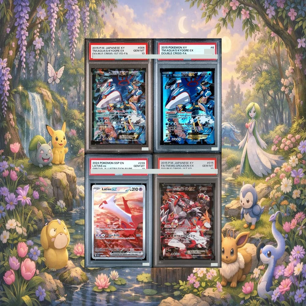 TEAM AQUA'S KYOGRE EX ENGLISH XY 2015 DOUBLE CRISIS 1ST ED DIY PROXY PTCG GRADED COLLECTION CARD FULL ART GEM MT10 CHILD GIFTS