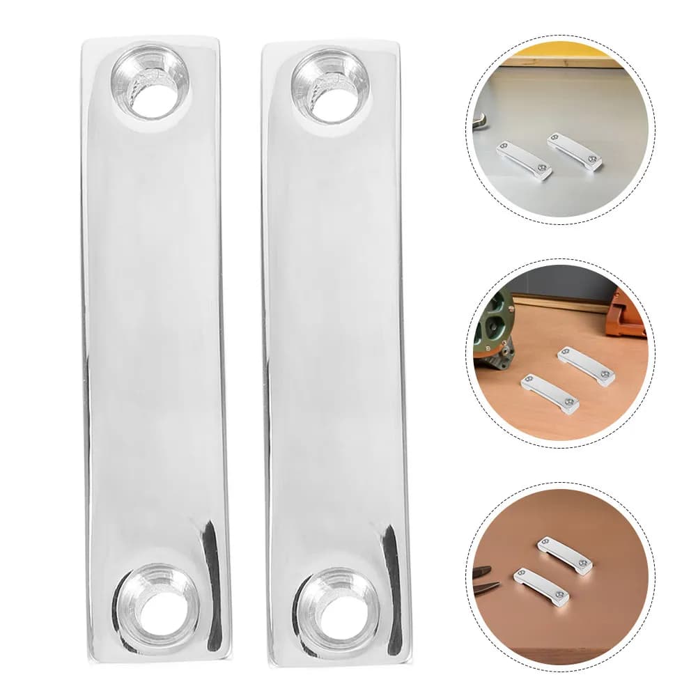 2Pcs Marine Webbing Clamp Plate Stainless Steel 316 Heavy Duty Tie Down Strap Anchor Bracket for Kayak Boat Yacht