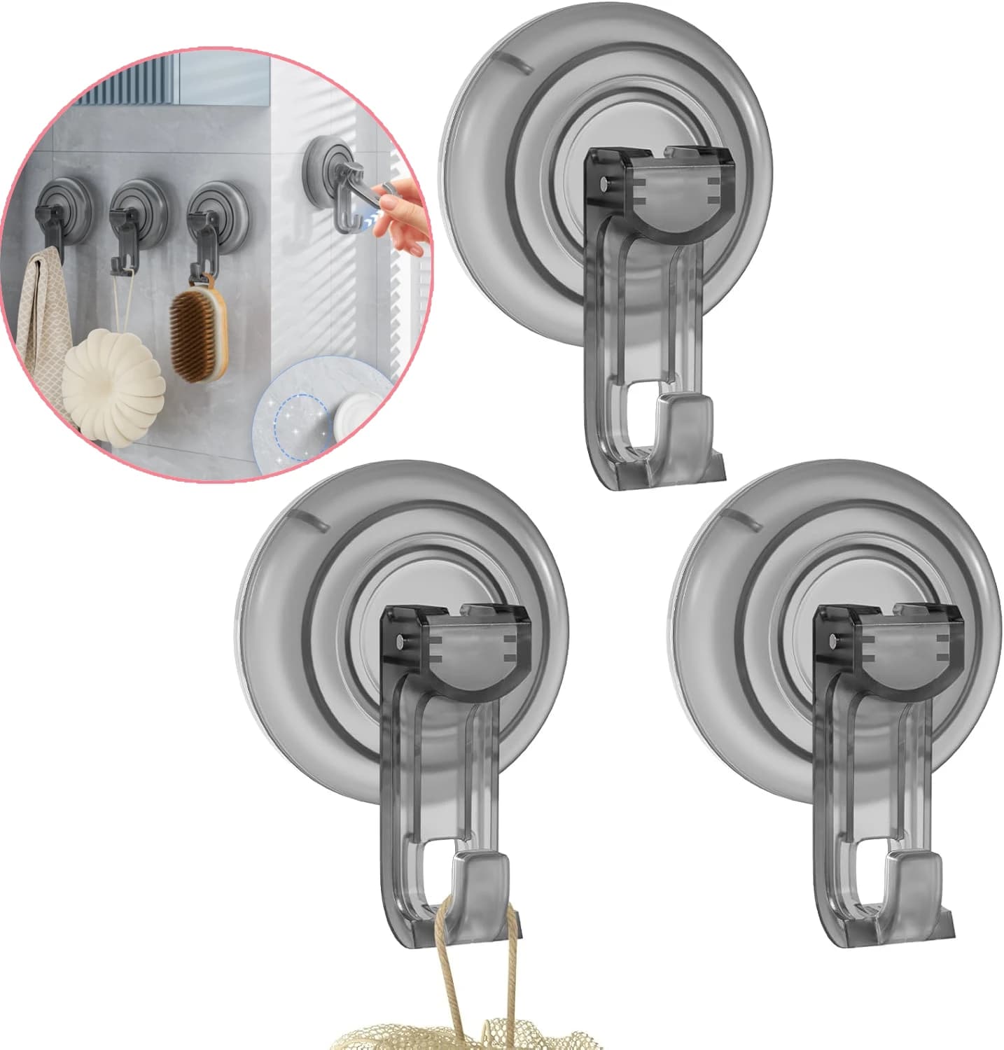 1-10 pezzi riutilizzabili senza traccia ganci per vestiti potenti ganci a ventosa ganci per doccia di aspirazione resistenti accessori per ganci di stoccaggio