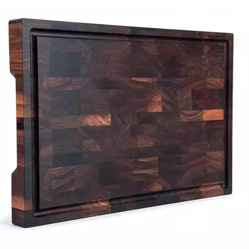 Applicable to Luxury Flexible Butcher Block Large End Grain Black Walnut Cutting Board for Kitchen With Juice Groove