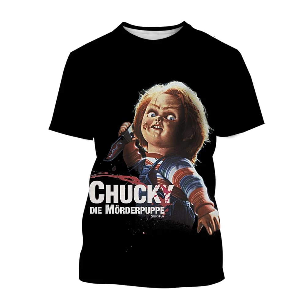 2026 Summer Fashion Trend Cool and Personalized T-shirt 3D Printed Doll Pattern Casual and Comfortable T-shirt FamilyMatching