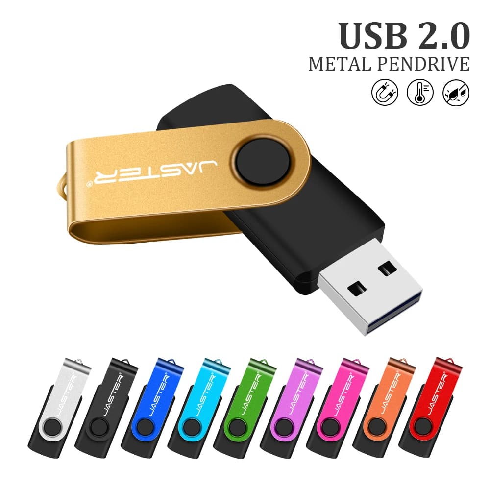 Chiavetta USB ruotabile JASTER Memory Stick regalo aziendale da 128 GB Chiavetta USB da 64 GB con capacità reale da 32 GB Chiavetta USB da 16 GB 8 GB 4 GB
