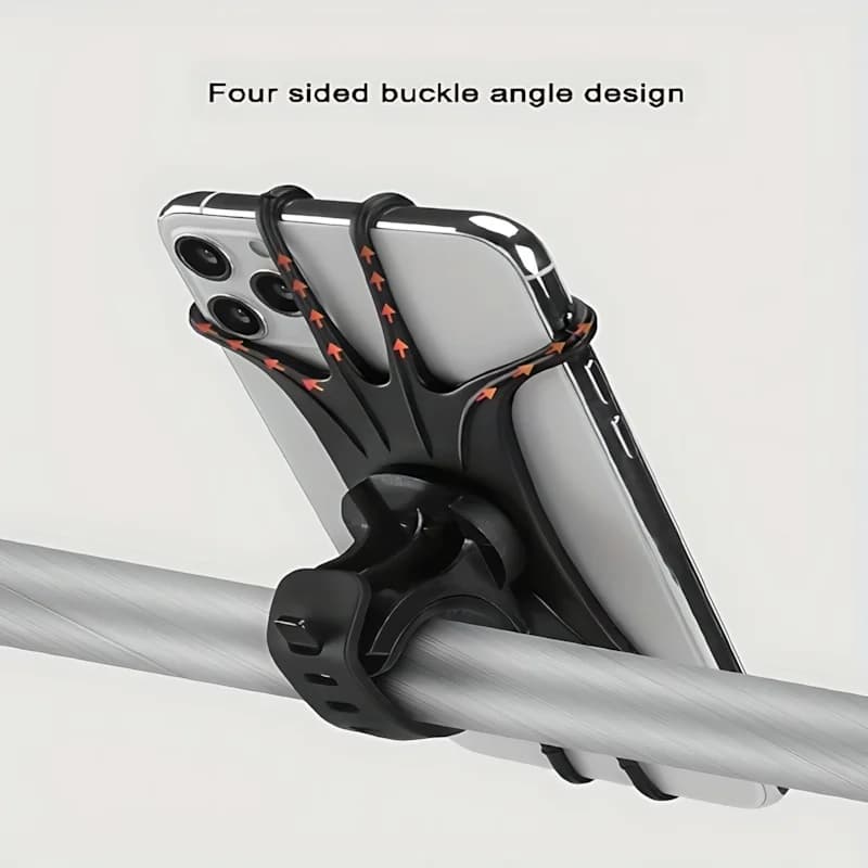 Supporto per telefono da bici in silicone, 360 ° Supporto Girevole Universale per Telefoni da 4-6.7 Pollici, Compatibile con Custodie Spesse, per Biciclette e Moto