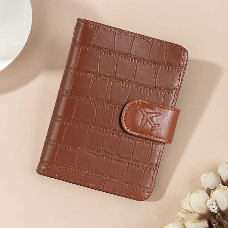 Premium Leather Passport Holder Covers Case Rfid Blocking Travel Wallet Passport Holder with Pen Holder, Cute Passport Book