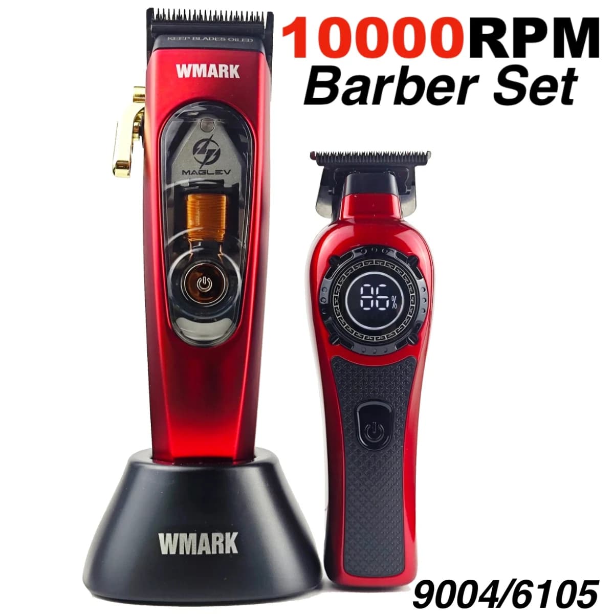 WMARK NG-9004 10000RPM G27 9500RPM Professional Haircut Professional High Quality Electric Salon Haircuts for Men Barbiere 2PCSet