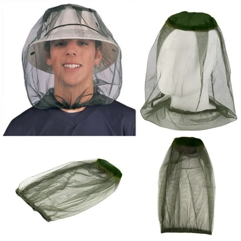 Anti Mosquito Fishing Cap Head Cover Breathable Adjustable Mesh Fishing Hat Net For Men Women Outdoor Traveling Camping