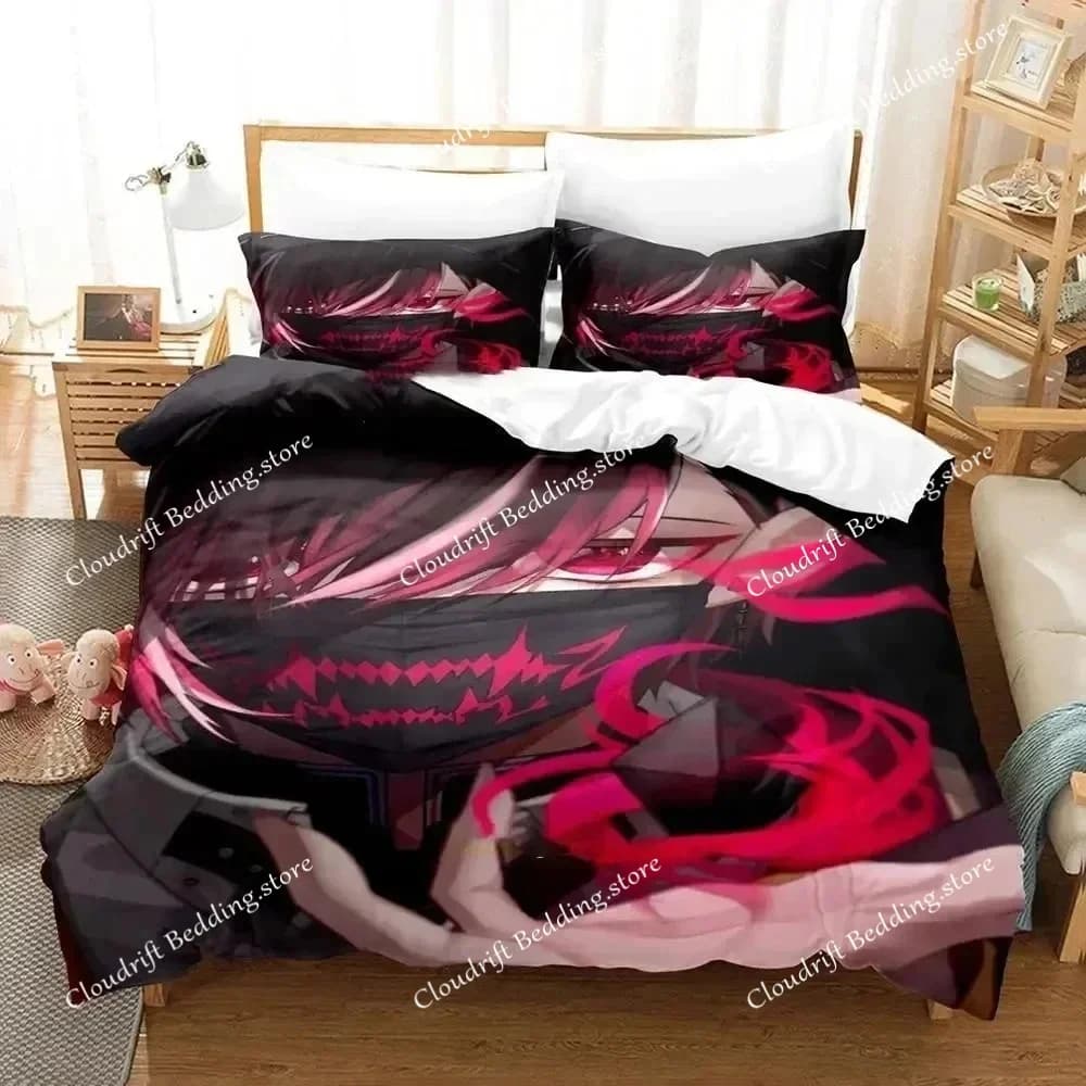 3D Anime Ver Vermillion NIJISANJI EN Set biancheria da letto Copripiumino Set letto Copripiumino Federa Trapunte king Queen Size Ragazzi Adulti