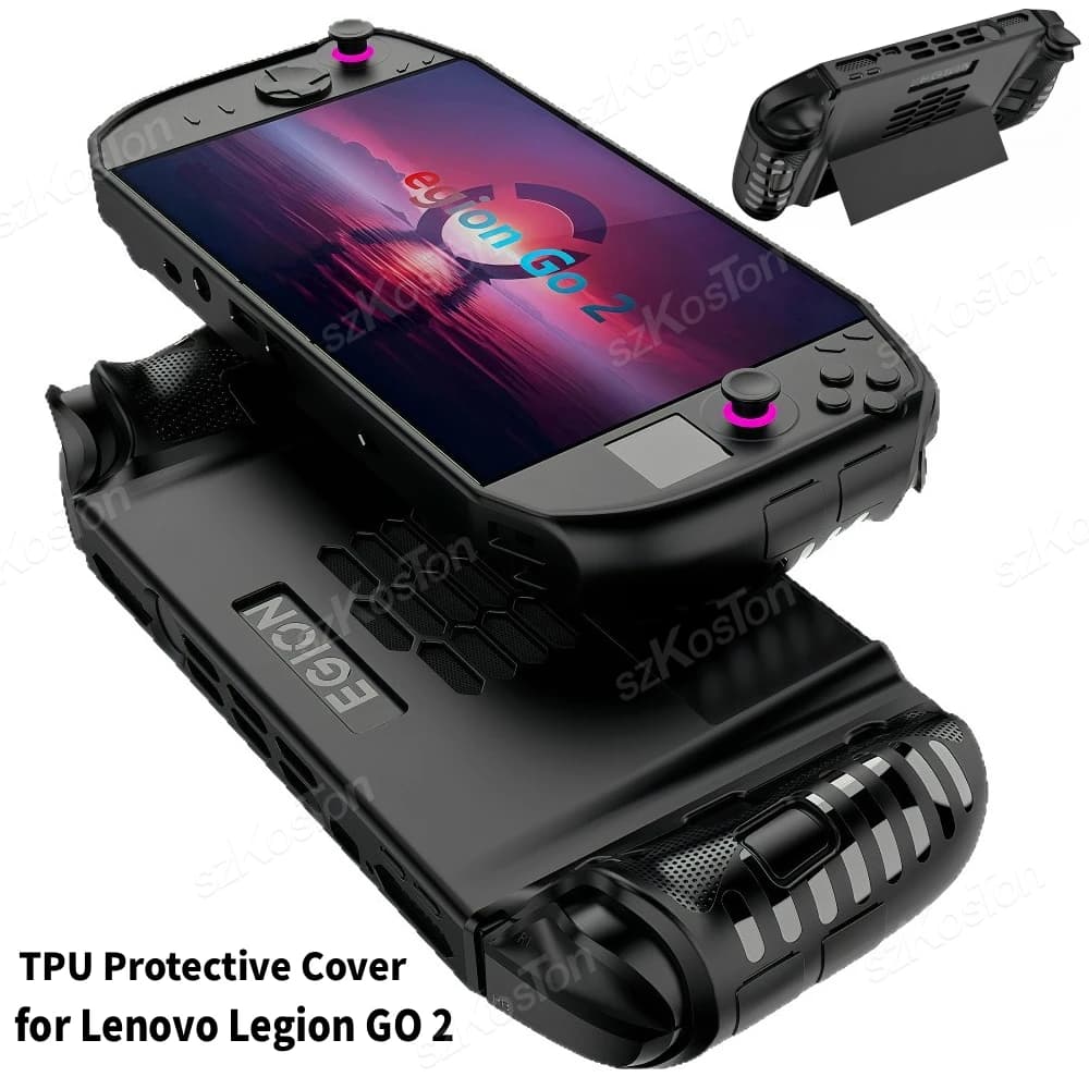 Per Lenovo Legion GO 2 Gioco Custodia protettiva in TPU portatile Custodia protettiva antiurto antigoccia per Legion GO con supporto
