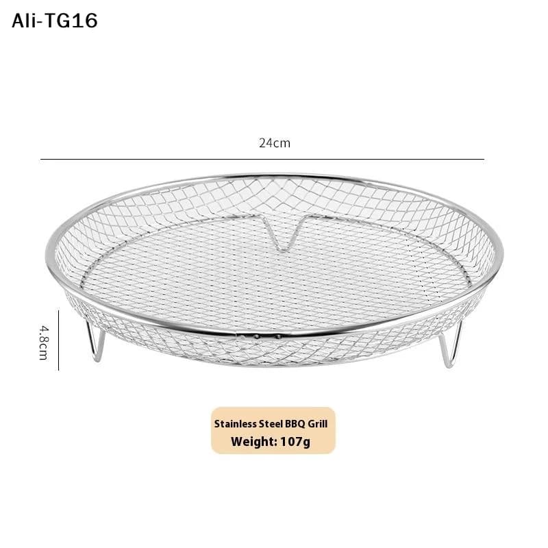 【Na0】【Ag】1Pc Griglia per Friggitrice ad Aria in Acciaio Inossidabile 2026, Griglia da Forno Impilabile, Utensile da Cucina