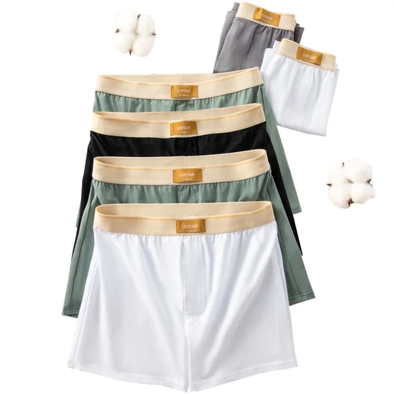 1 pz maschio freccia pantaloni da uomo boxer in cotone pantaloncini larghi a vita media da uomo taglie forti biancheria intima homewear mutandine comode