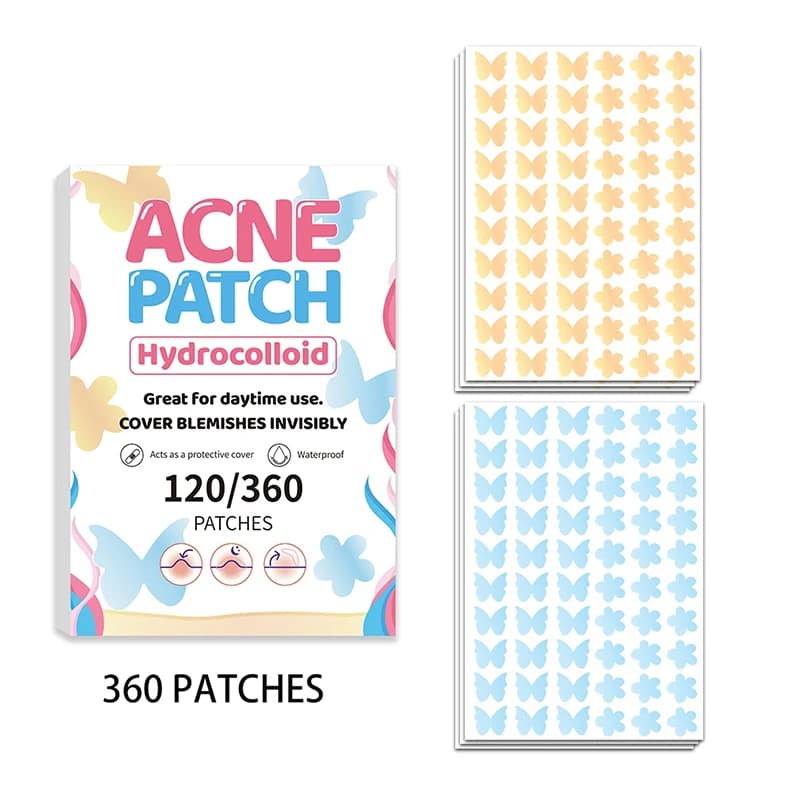 120/360 Pz Butterfly Shape Acne Brufolo Patch Stickers Blemish Spot Corrector Cover 0.1mm Acne Treatment Skin Care Removal