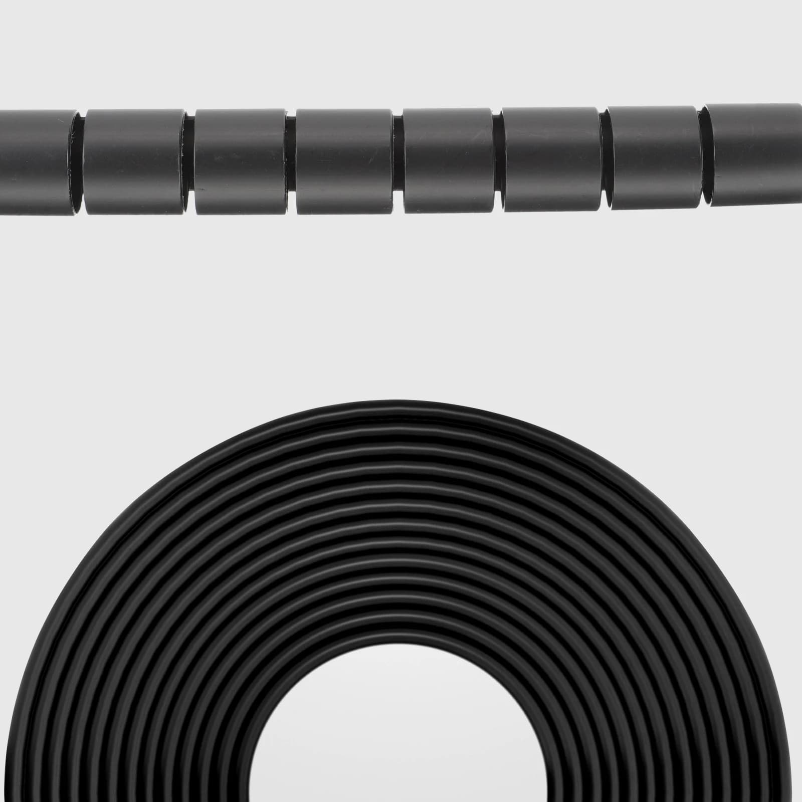 Supporto per elica per cavo avvolgente a spirale Manicotto nero Tubo per cavo flessibile coperto ganizer Tubo a spirale Tubo per la gestione dei cavi a spirale