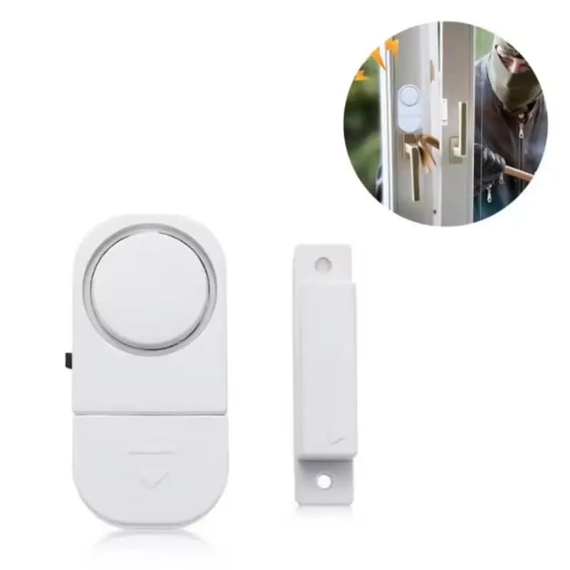 Sensore di Allarme Antifurto per Porte e Finestre, Sistema di Sicurezza Domestica Wireless con Controllo Magnetico, Rilevatore di Apertura Porte