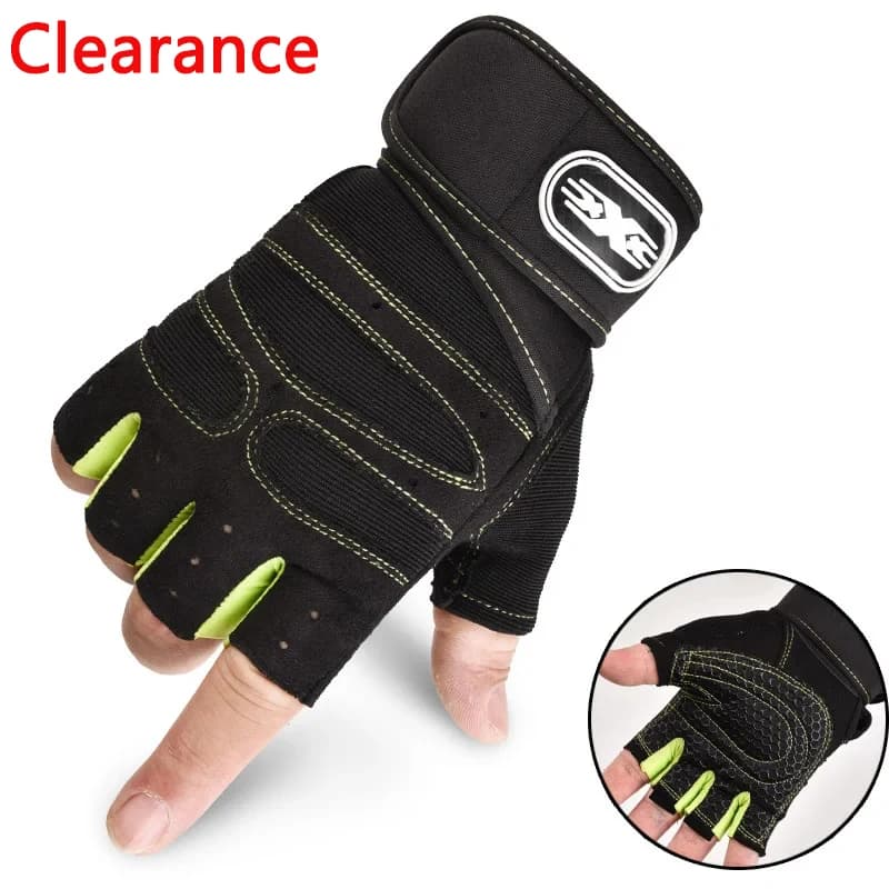 Liquidation Gym Fitness Heavyweight Training Gloves Men Women's Body Building Mezze dita Non-slip Gloves Powder Weight Lift Sport