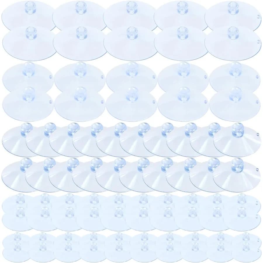 80 pezzi 5 dimensioni ventose in gomma trasparente set 2.5 3 3.5 4 4.5 cm ventosa in plastica anticollisione resistente senza ganci f