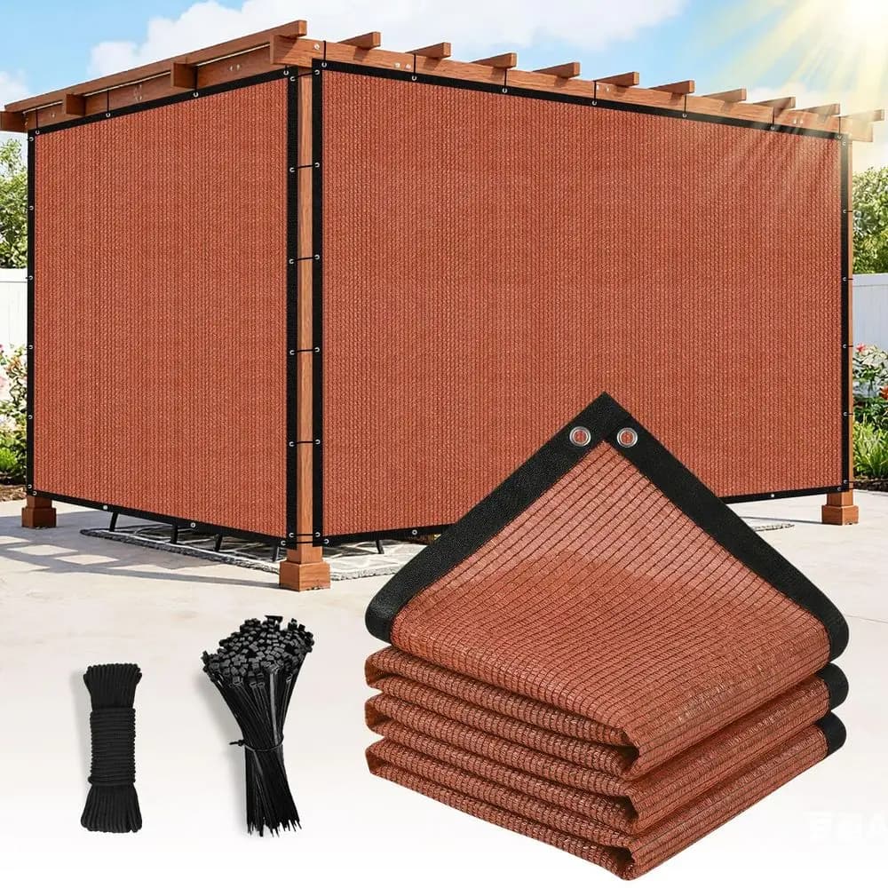 Telo Ombreggiante con Occhielli, Misura Personalizzabile, Telo Copertura Pergola 16x20, Telo a Rete Anti-UV per Esterni