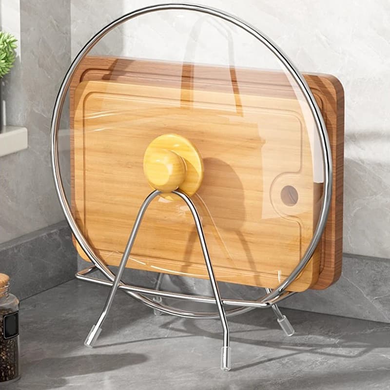 Chopping Board Holder Stainless Steel Pan Lid Rack Cutting Board Stand Holder Kitchenware Organizer For Cutting Board Pot Lid
